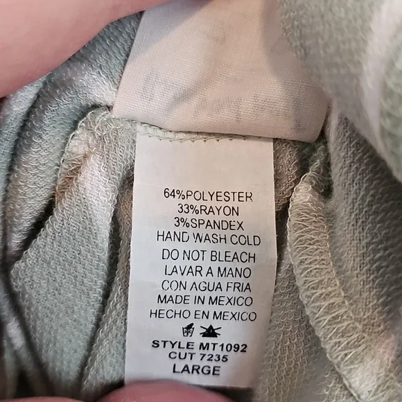 NWT Three Bird Nest Dreamy Daze Striped Sage Green Women's Top - Picture 15 of 16